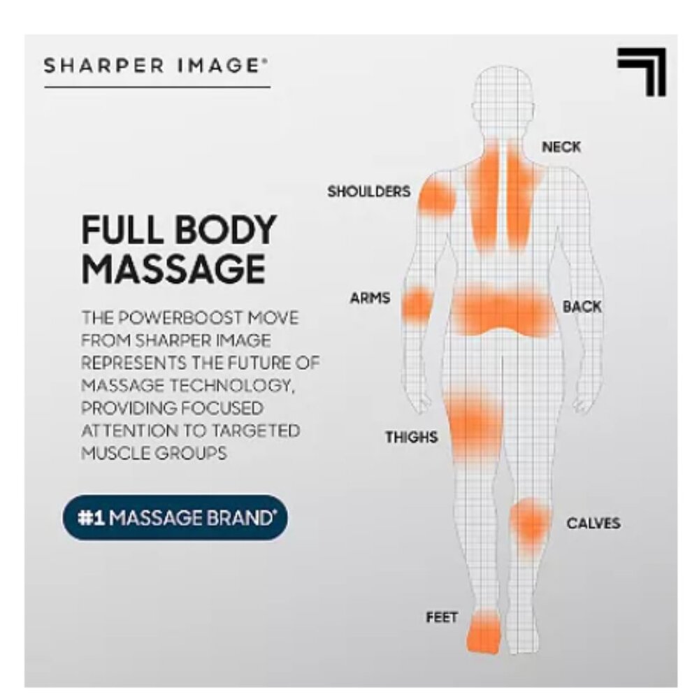 Sharper Image Powerboost Move Portable Percussion Massager Gray - Picture 9 of 11